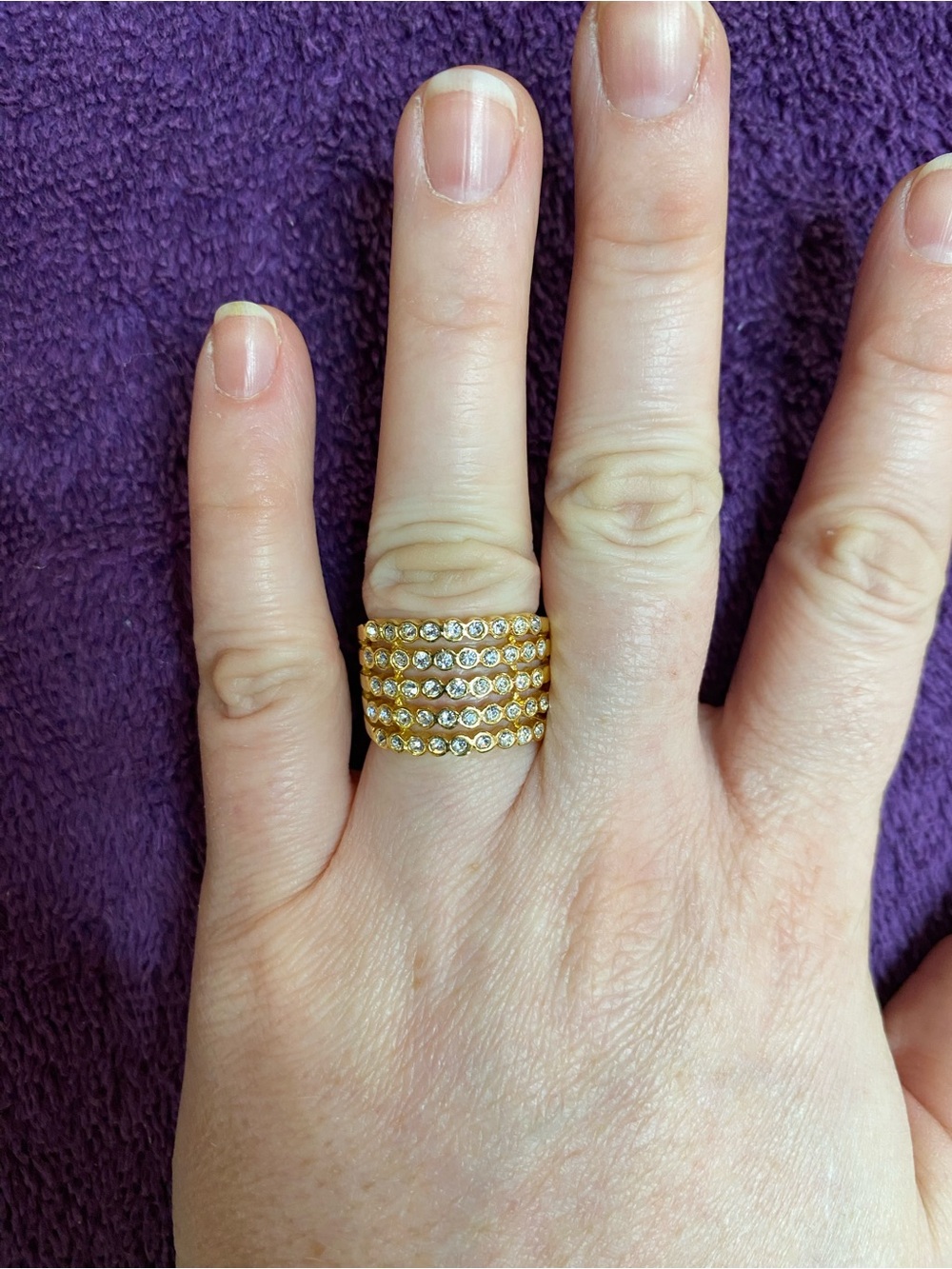Gold-Tone Lot of 4 Rings